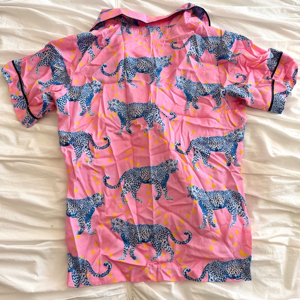 Katie Kime Cosmic Cheetah Pajama Top Size S NWT - Picture 7 of 7